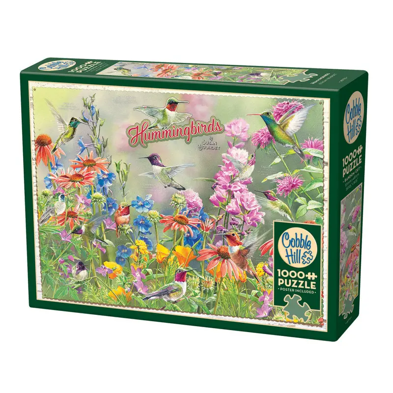 Cobble Hill Hummingbirds 1000-Piece Jigsaw Puzzle with Guide Poster