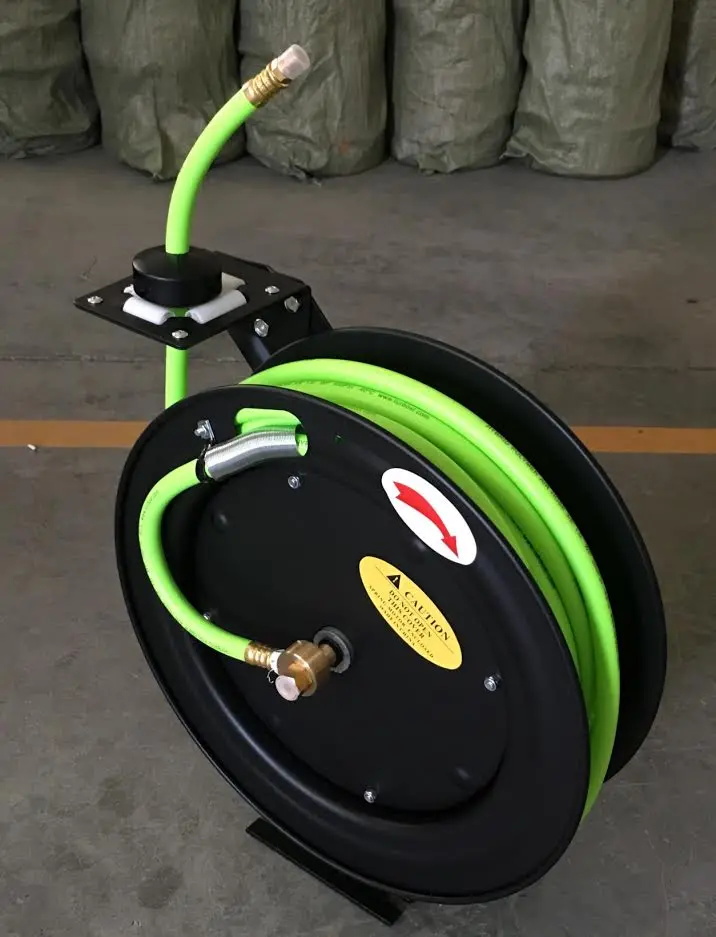 Cold-Weather Retractable Air Hose Reel — Dual-Diameter (1/2″ & 3/8″) Durable Hybrid Design