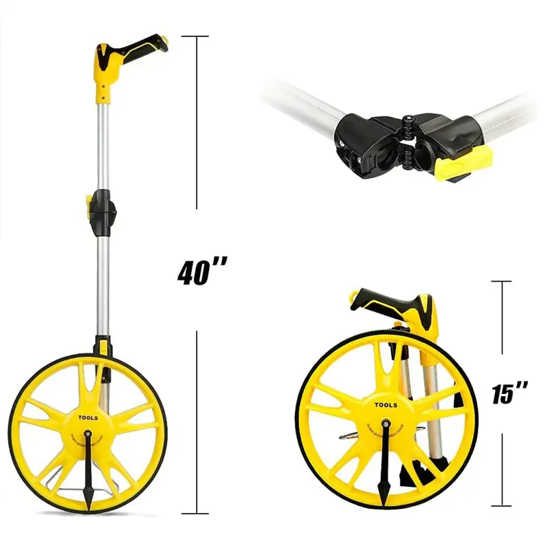 Collapsible Measuring Wheel – Portable Distance Tracker with Backpack, ±0.5% Accuracy
