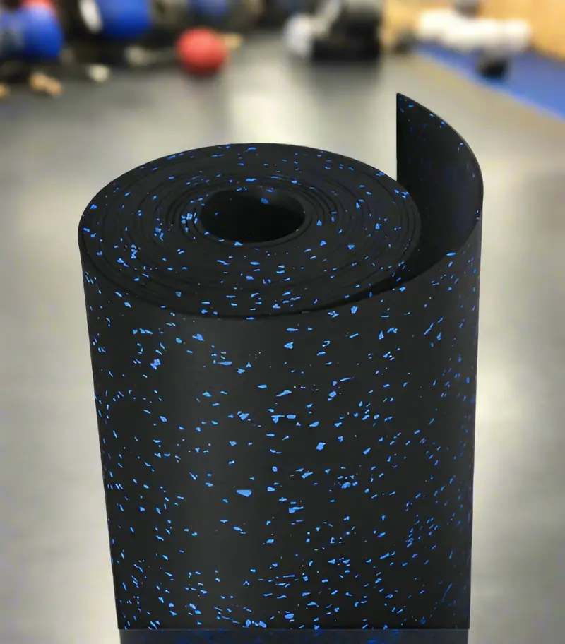 Commercial-Grade Rubber Floor Roll: 3.28 ft × 32.80 ft (107 sq ft), 3mm/7mm/10mm Thickness