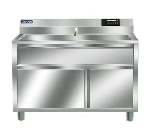 Commercial Ultrasonic Parts Cleaner and Dishwasher – 304 Stainless Steel Tank, 3500 Dishes/Hour, Digital Controls