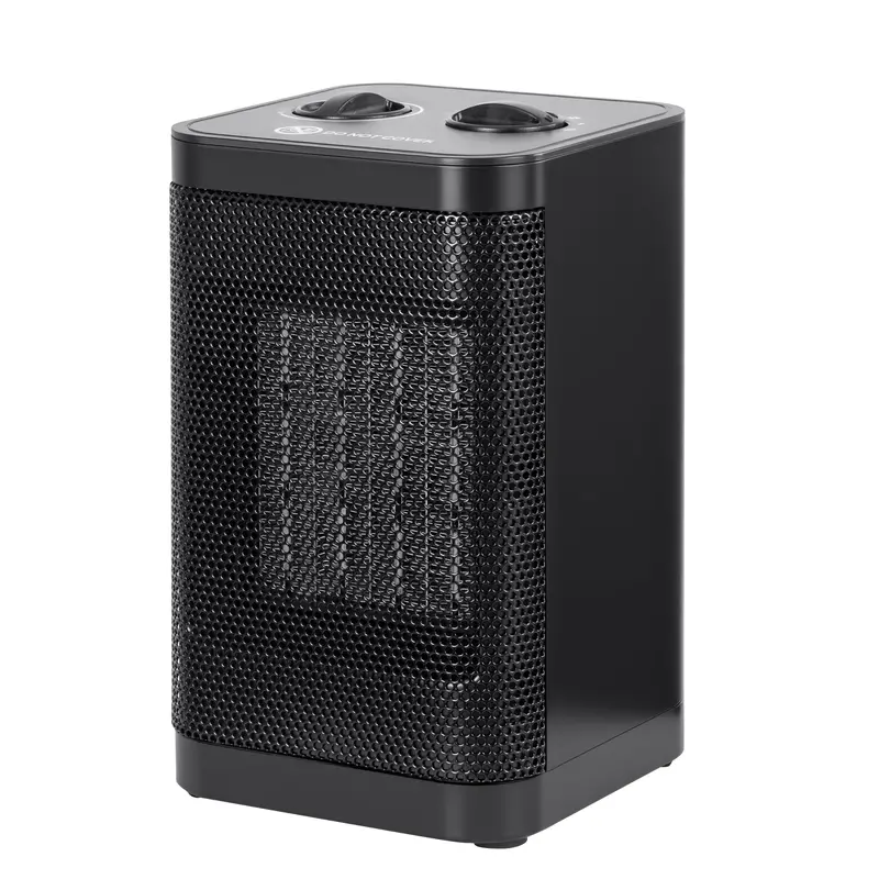 Compact 1500W Ceramic Space Heater – Portable Mini Heater with Adjustable Thermostat and Auto Shut-Off Safety