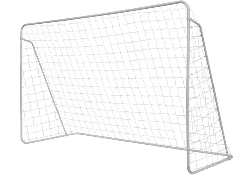 Compact Outdoor Soccer Goal – 7.9′ x 4.9′ Weather-Resistant Steel Frame with White Netting (20250610)