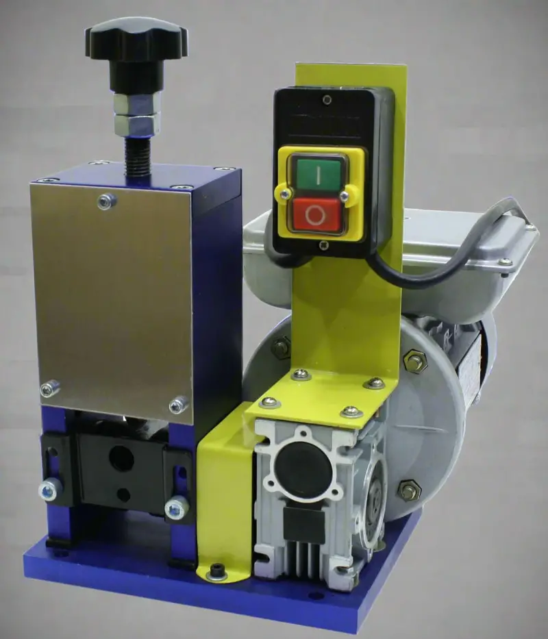 Compact Tabletop Copper Wire Stripper – 180W Motor-Powered Precision Stripping Station | AWS25