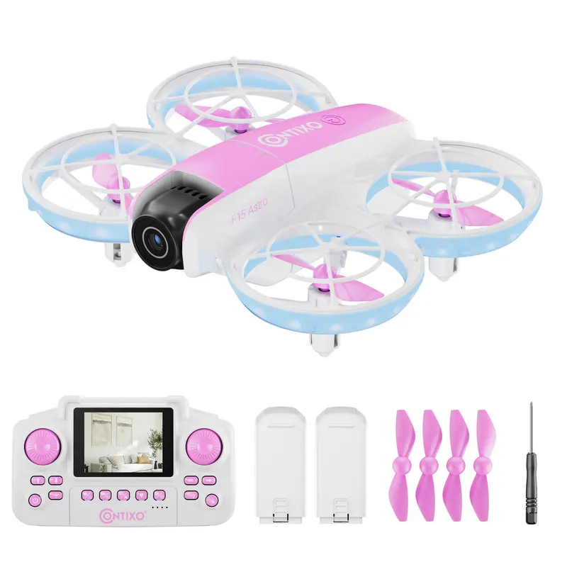 Contixo F15 Astro Mini Drone for Beginners – 720P HD Camera, 2.4″ LCD Remote