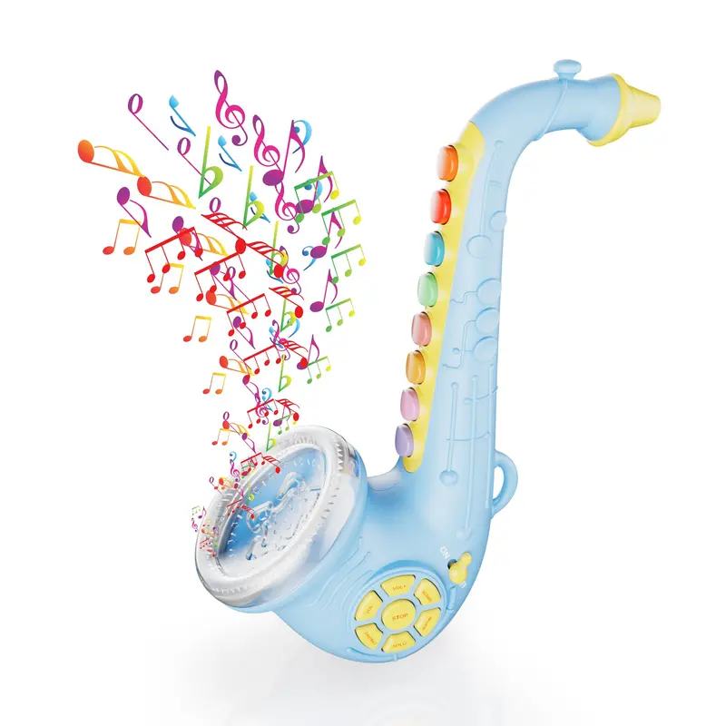 Contixo Toy Saxophone – Musical Instrument with Built-in Songs & LED Lights