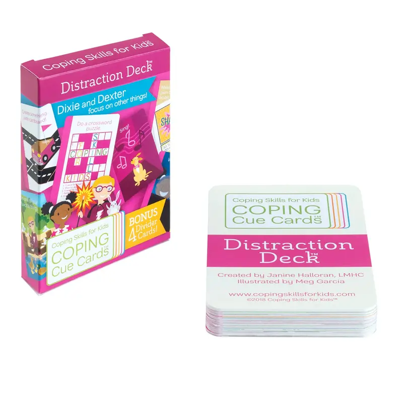 Coping Skills for Kids Cue Cards – Distraction-Focused Emotional Support Deck