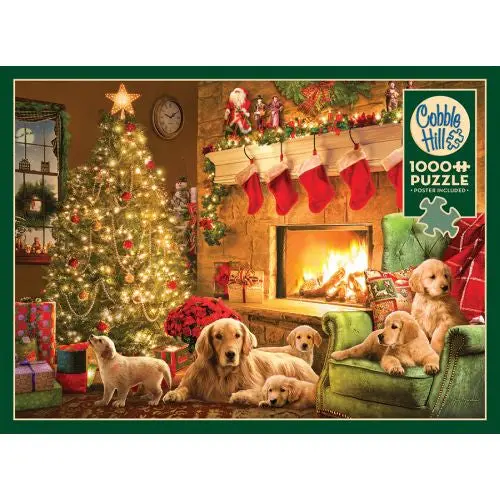 Cozy Fireplace Christmas Puzzle – 1000-Piece Cobble Hill Hearth & Holiday Scene