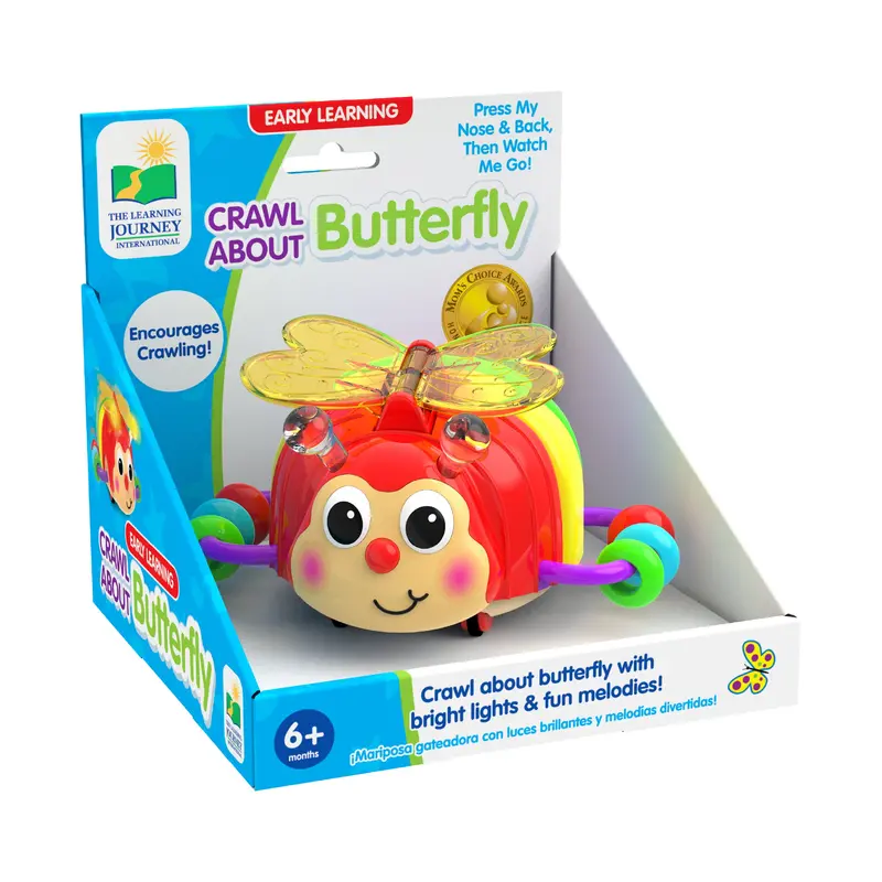 Crawl-About Butterfly Toy – Gentle Motion Learning Toy for Young Infants