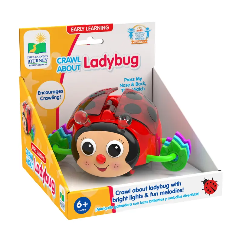 Crawl-Around Ladybug Toy – Interactive Motor Skill Development Toy for Babies