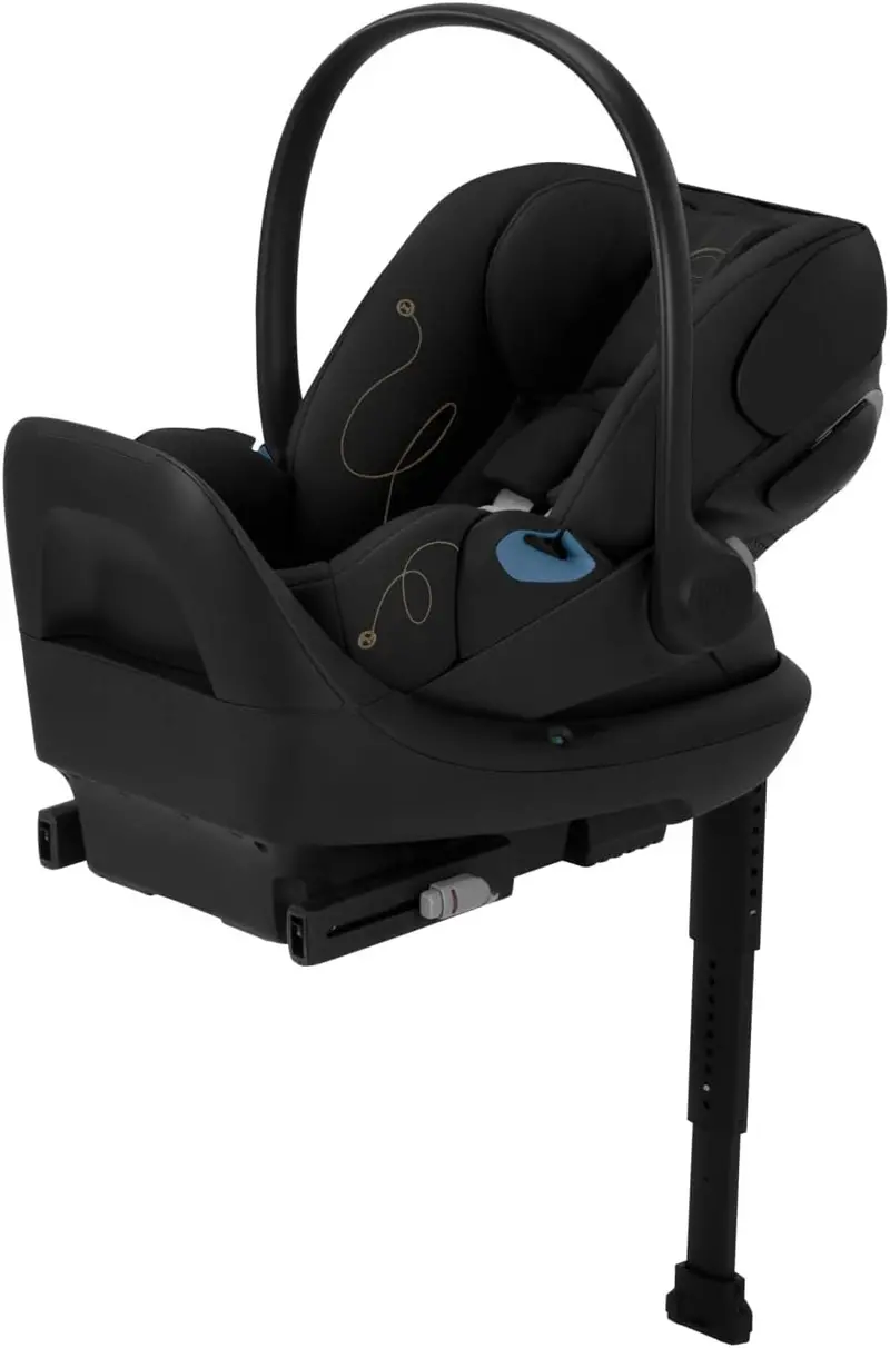 Cybex Cloud G Comfort Extend Infant Car Seat – Moon Black, 0–35 lbs, Enhanced Recline, Rigid LATCH, Load Leg & Linear Side-Impact Protection