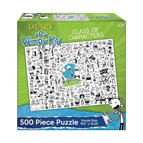 Diary of a Wimpy Kid Class Characters Puzzle – 500-Piece Illustration Challenge