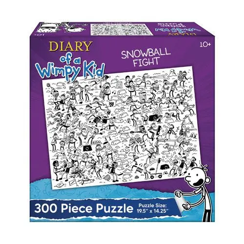 Diary of a Wimpy Kid Snowball Fight Puzzle – 300-Piece Winter Comedy Scene
