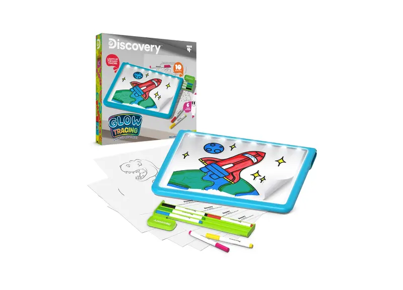 Discovery Kids Glow Tracing Tablet – Light-Up Art Pad