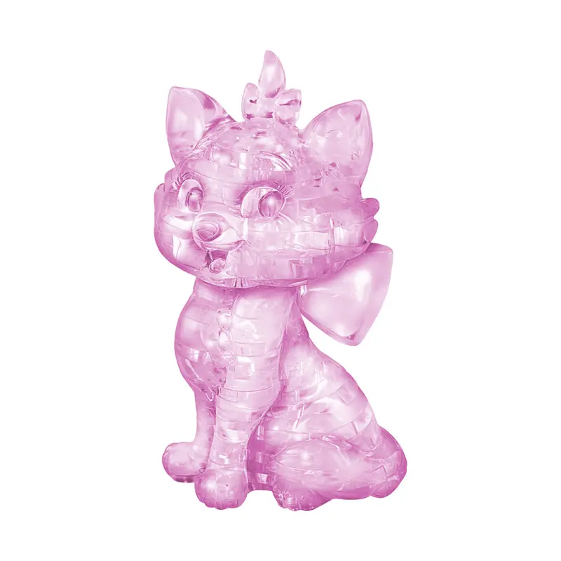 Disney Marie 3D Crystal Puzzle – 45-Piece Pink Transparent Sculpture