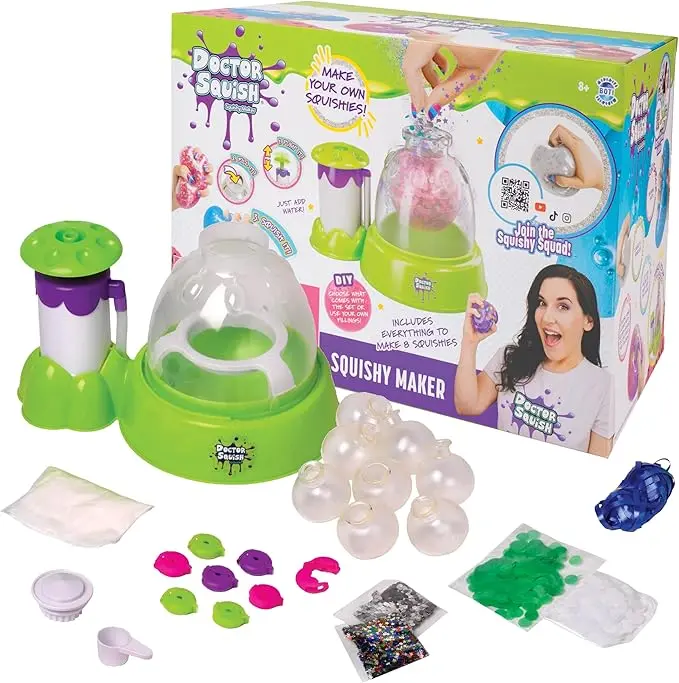 Doctor Squish Glitter Squishy DIY Kit – Shiny, Textured Craft Set for Creative Play