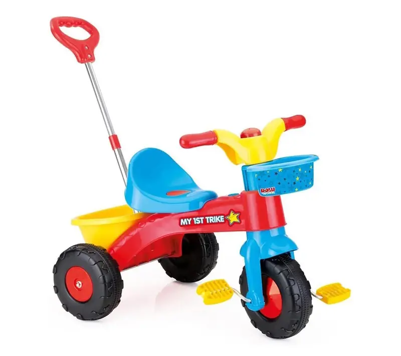 Dolu My First Trike – Vibrant Toddler Pedal Tricycle with Adjustable Seat
