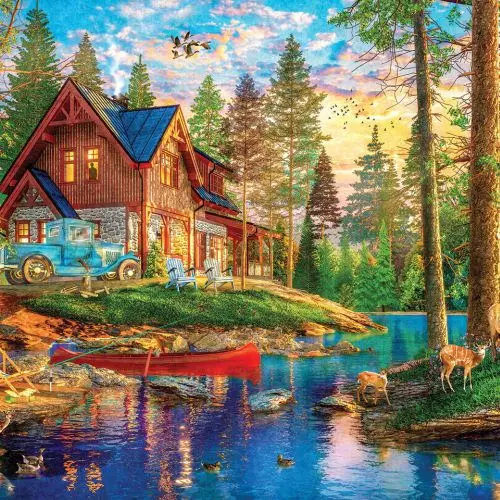 Dominic Davison Summer Getaway Jigsaw Puzzle – 1000-Piece Relaxing Retreat Art