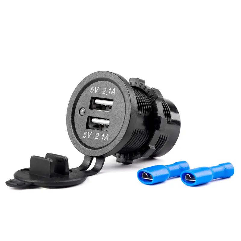 Dual-Port USB Vehicle Charger – 12V/24V Input, Fast Charging