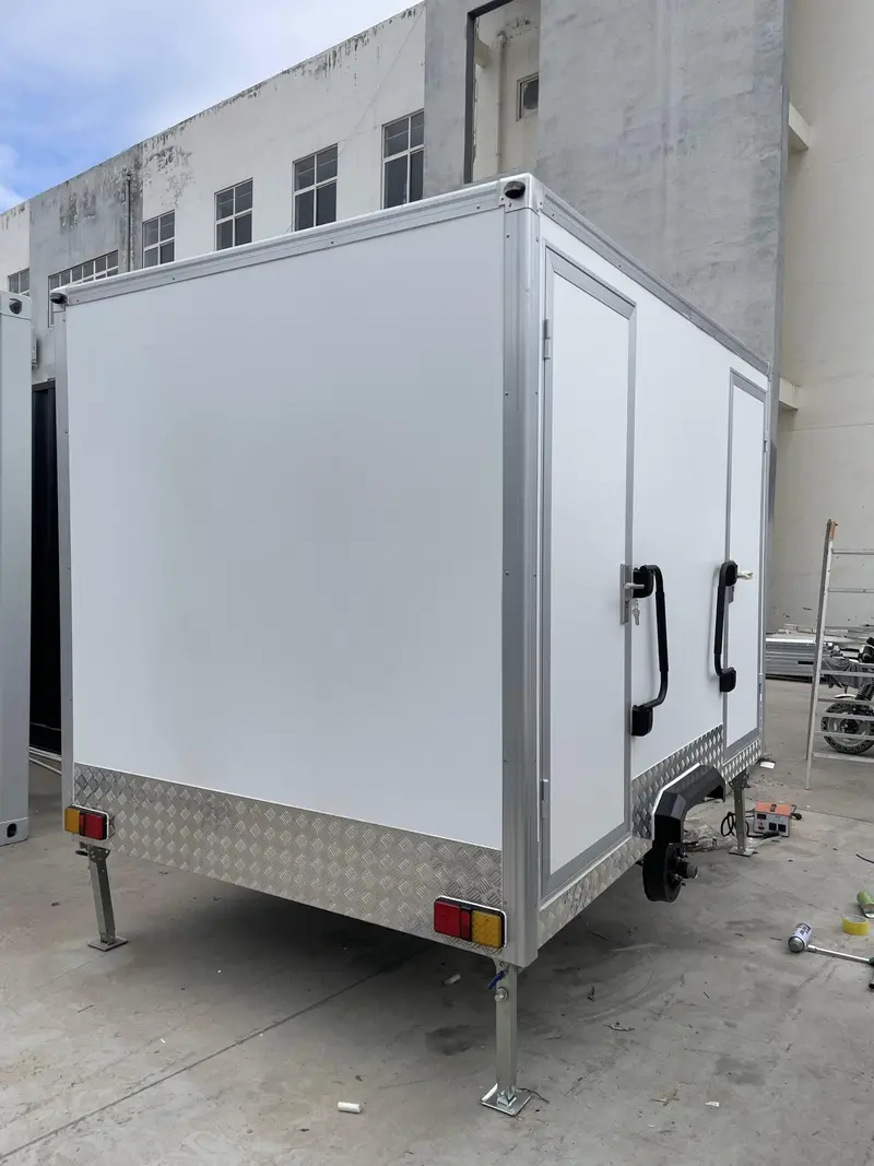 Dual-Stall Portable Restroom Unit – Commercial-Grade Mobile Sanitation Solution