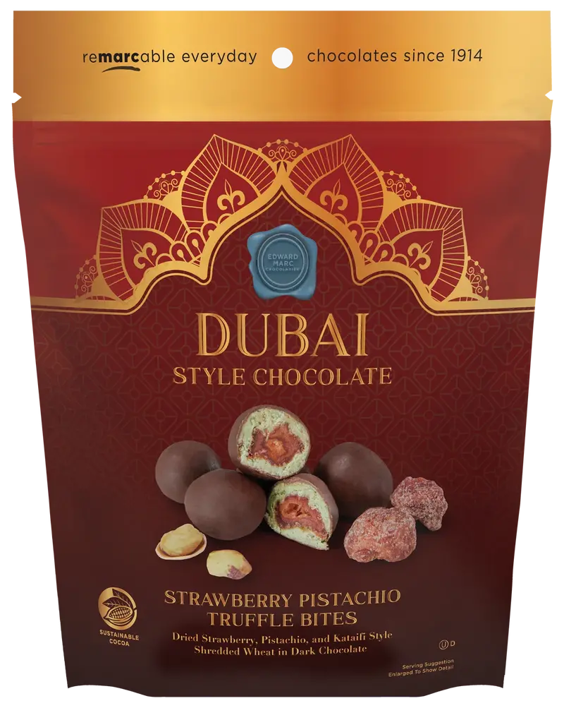 Dubai Strawberry Bites – Pistachio-Infused Dark Chocolate Snack