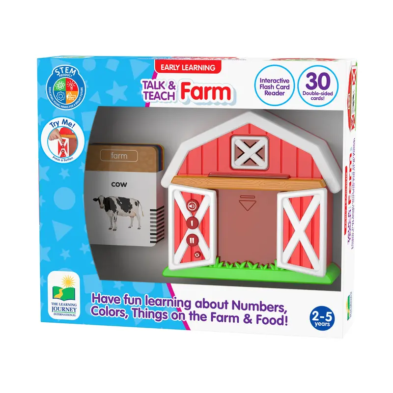 Early Learning Talk & Teach Farm Flash Card Reader – Interactive Learning Tool