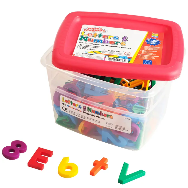 Educational Insights AlphaMagnets & MathMagnets Combo – 126-Piece Learning Set