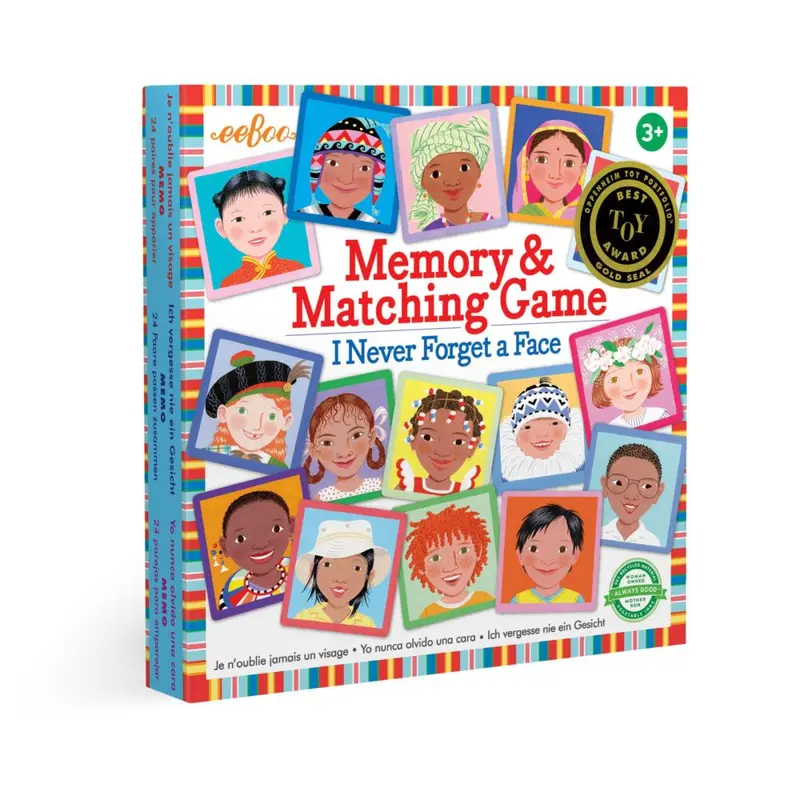eeBoo I Never Forget a Face Memory Matching Game Celebrating Cultural Diversity