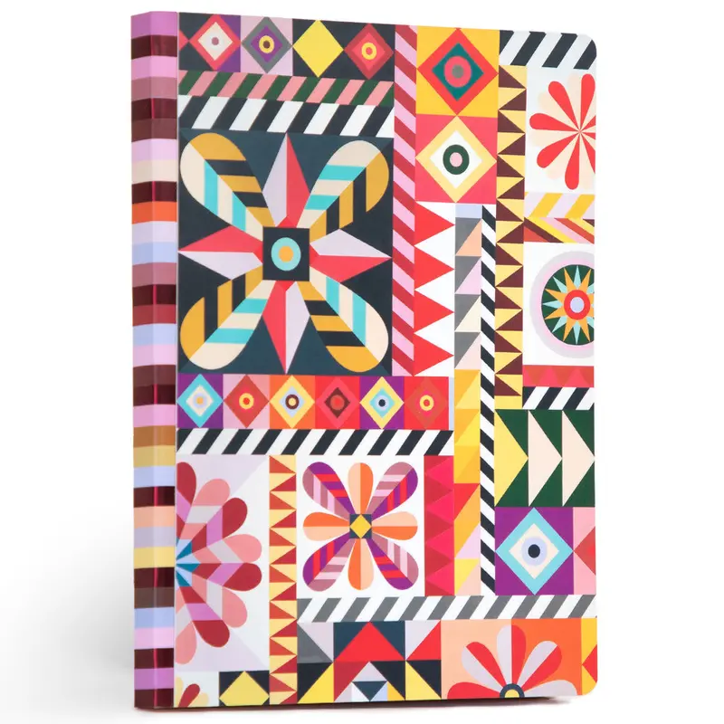 eeBoo Sunshine Pinwheels Gilded Journal – Vibrant Illustrated Hardcover Diary