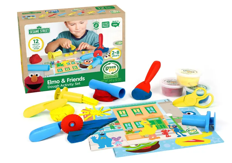 Elmo & Friends Organic Modeling Dough Set with Creative Tools