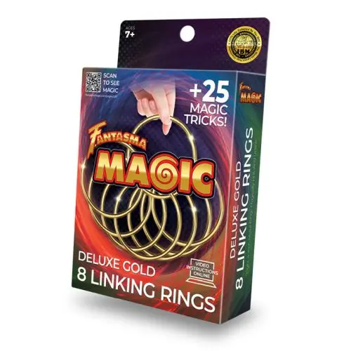 Enchanting Gold Linking Rings Magic Set – 25+ Illusions for Beginners & Enthusiasts