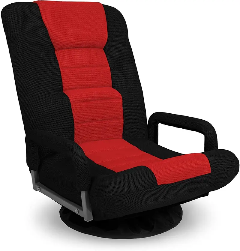Ergonomic Red-and-Black Gaming Chair – 360° Swivel Seat with Adjustable Lumbar Support & Breathable Mesh Back (1215919)