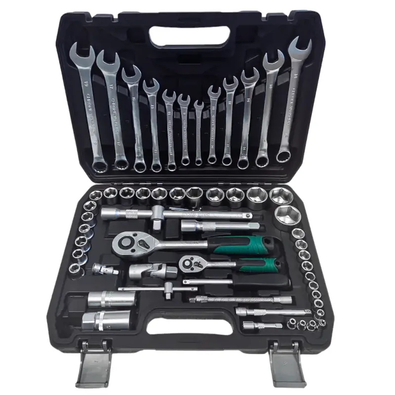 Essential Socket, Spanner & Ratchet Set – Dual Drive (1/4″ & 1/2″) / 60-Piece