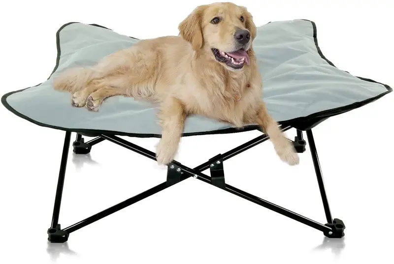 Extra-Large Folding Elevated Dog Cot – Breathable, All-Terrain Pet Bed for Indoor and Outdoor Use