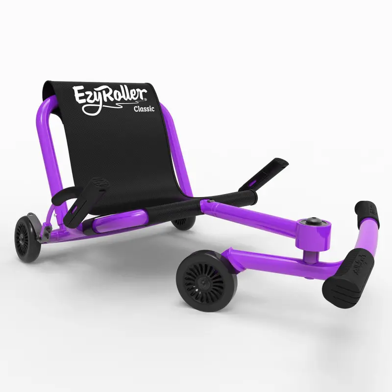EzyRoller Classic Purple Ride-On Scooter – Kid-Friendly Scooter, 154 lb Capacity