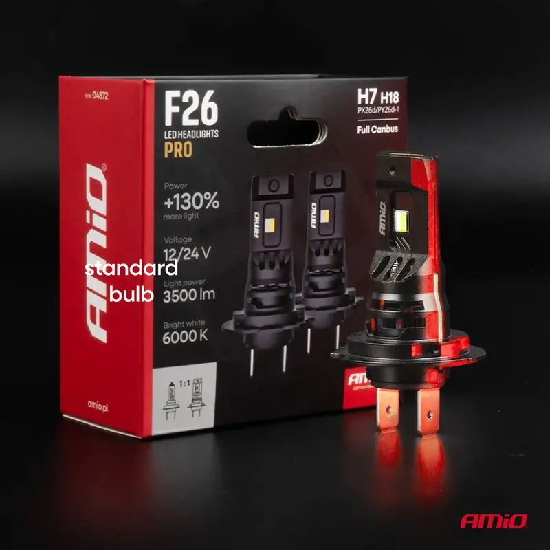 F26 PRO H7 LED Headlight Bulbs — Direct-Fit Replacement