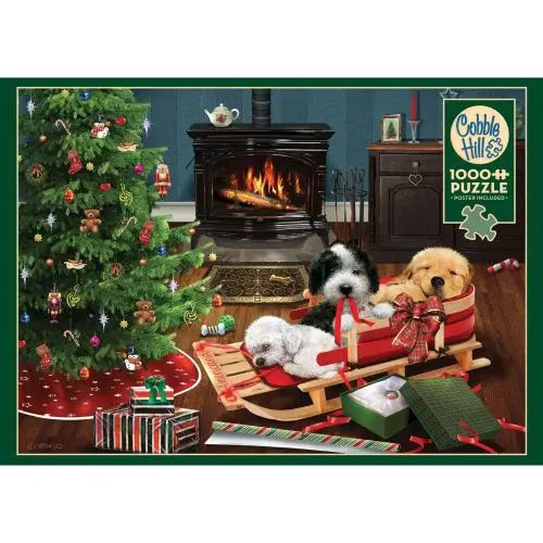 Family Fun Holiday Jigsaw – 1000-Piece Linen-Finish Puzzle with Bonus Poster