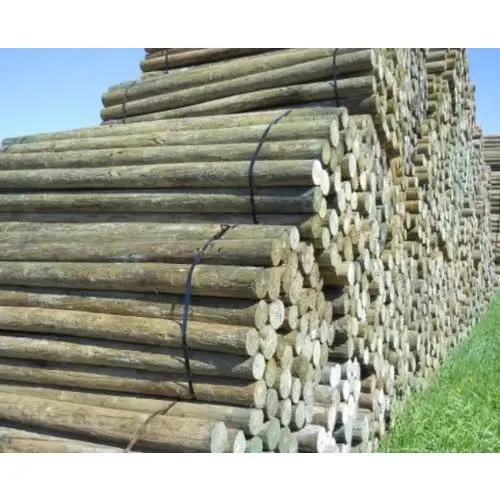 Farm-Grade Agricultural Fencing Kit – Pressure-Treated Wood Rails and Steel Fence Posts for Livestock Enclosures