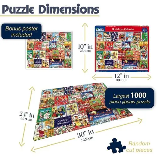Festive Countdown Christmas Calendar Puzzle – 1000-Piece Holiday Tradition Kit