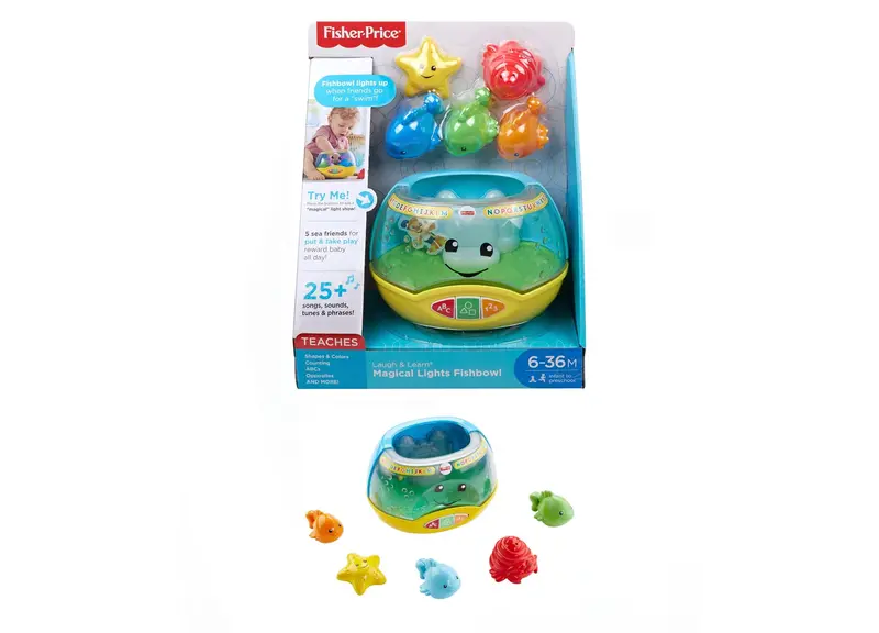 Fisher-Price Laugh & Learn Magical Lights Fishbowl – Interactive Early Learning Toy for Toddlers