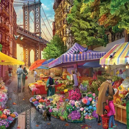 Floral Market Jigsaw Puzzle – 1000-Piece Botanical Garden Design Challenge