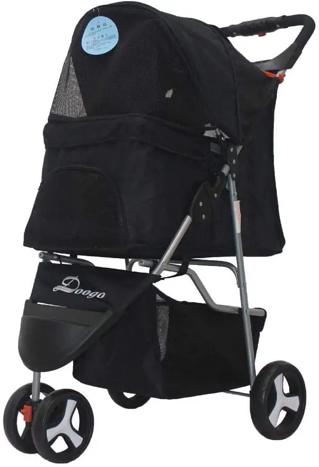 Foldable 3-Wheel Pet Stroller – Lightweight, All-Terrain Carrier for Dogs and Cats