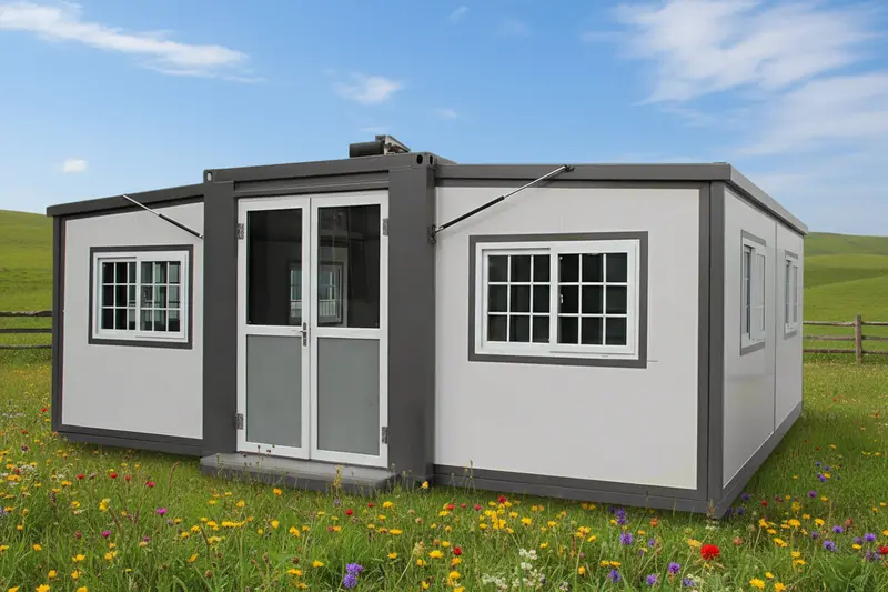 Foldable Insulated Container Home – 19’ x 20’ Portable Off-Grid Cabin, Office or Tiny House