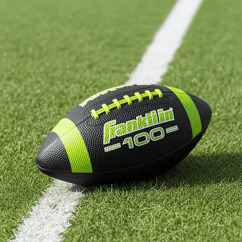 Franklin Sports Grip-Rite Junior Football – 100-Piece Rubber Training Ball Set for Youth Play