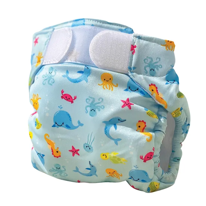 FREDS SWIM ACADEMY Splash Blue Swim Nappy – Dual-Layer Baby & Toddler Swim Diaper