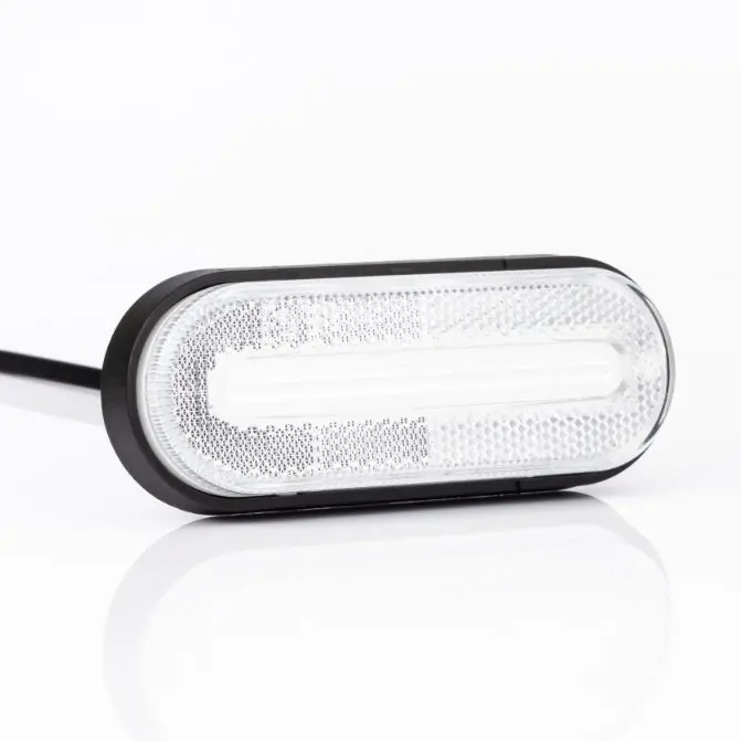 Fristom White LED Front Marker Light with Integrated Stripe