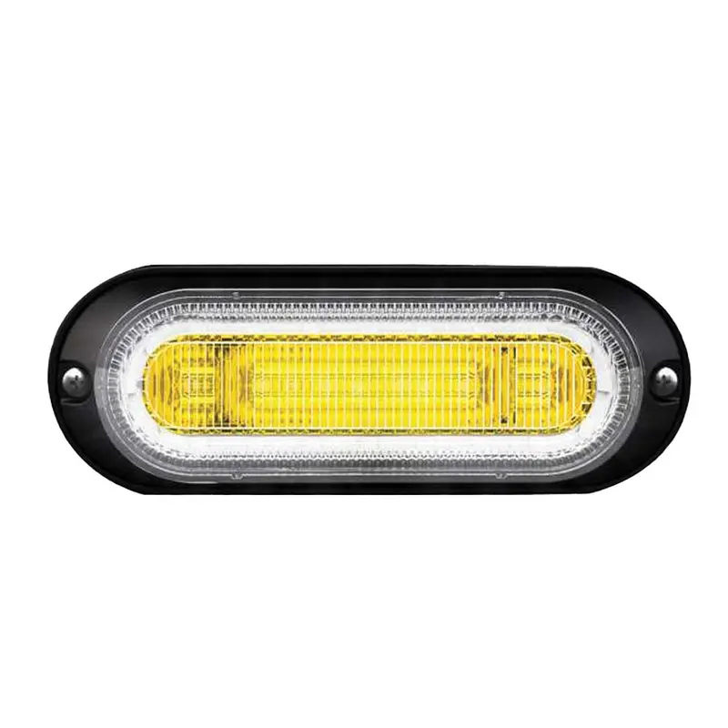 Front-Facing Amber DRL Warning Lamp with White Halo Accent