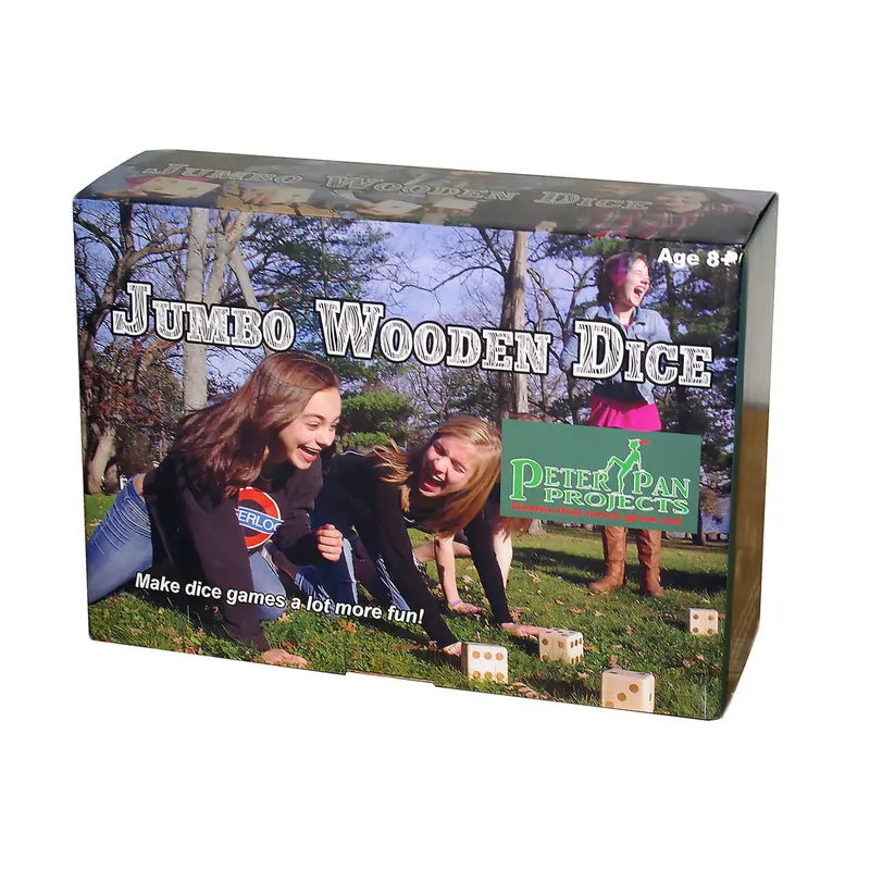 Front Porch Classics Oversized Wooden Dice Set with Carry Bag