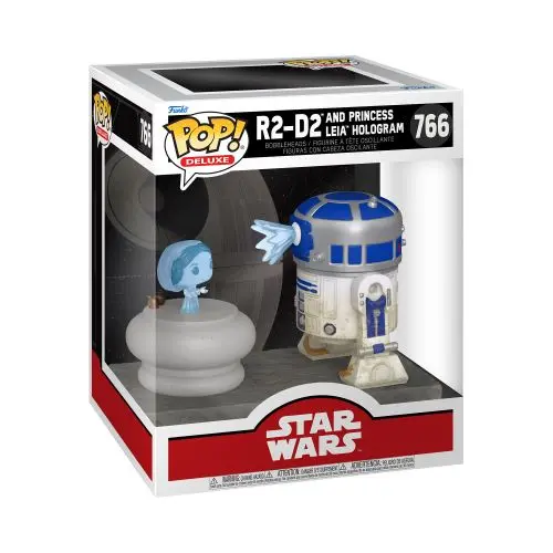 Funko POP! Deluxe Star Wars R2-D2 Vinyl Figure – 6″ with Princess Leia Hologram Accessory