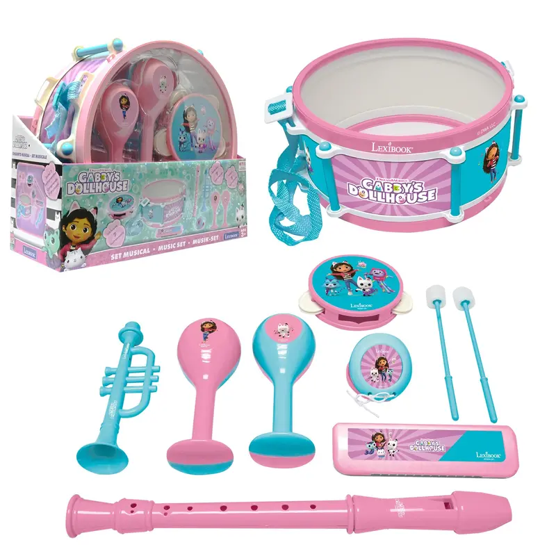 Gabby’s Dollhouse Musical Playset – 7-Piece Interactive Toy Collection